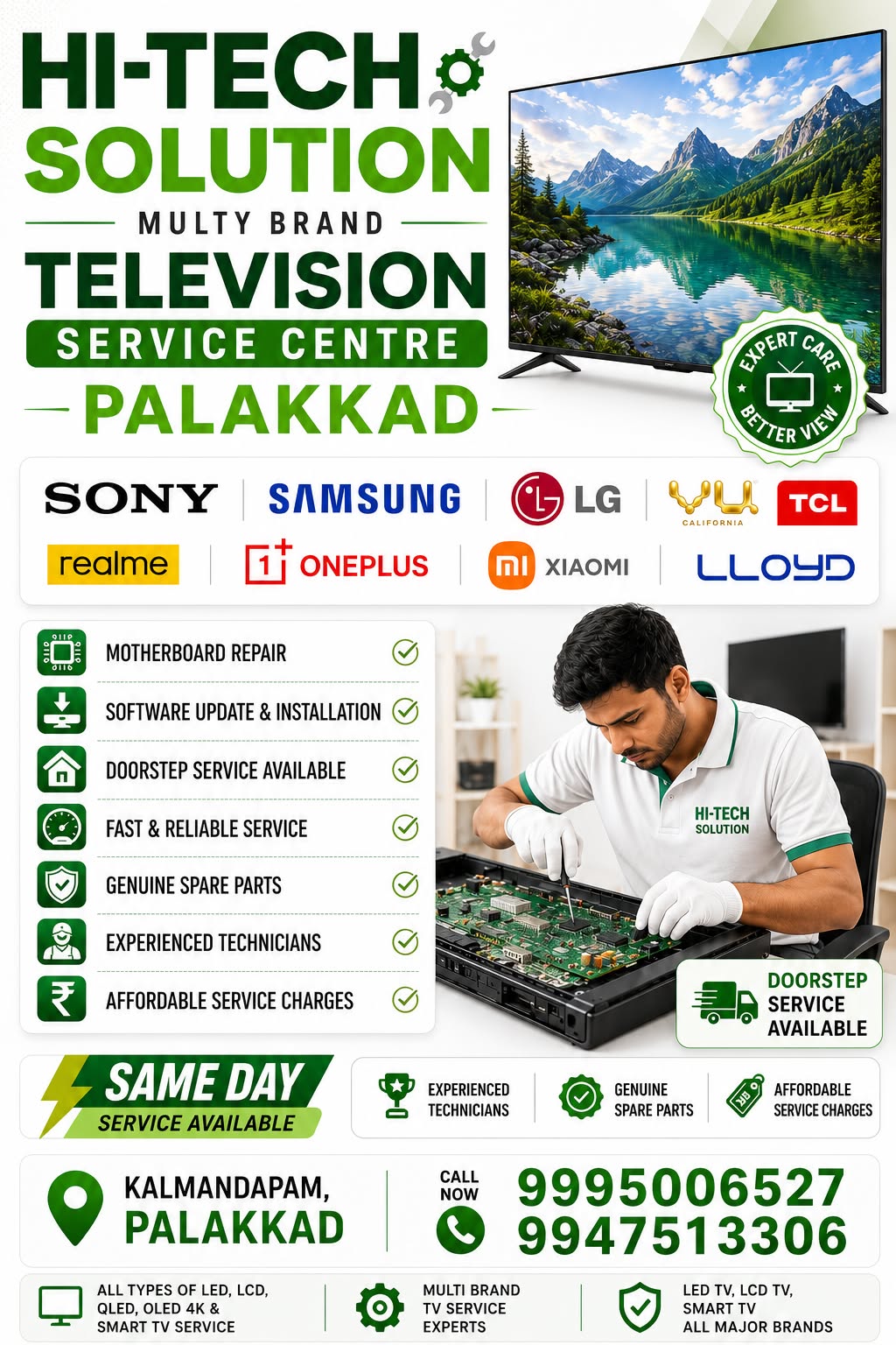 Hi-Tech Solution TV Service Centre Palakkad Facebook ad