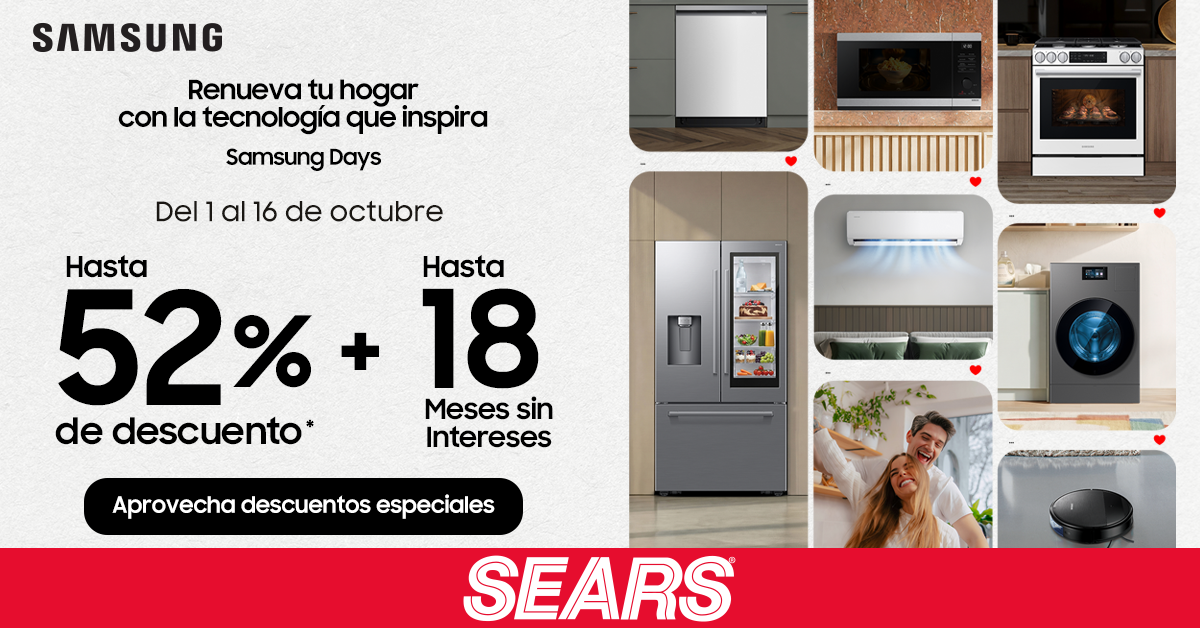 Sears México Facebook ad: ¡En tienda y en línea!