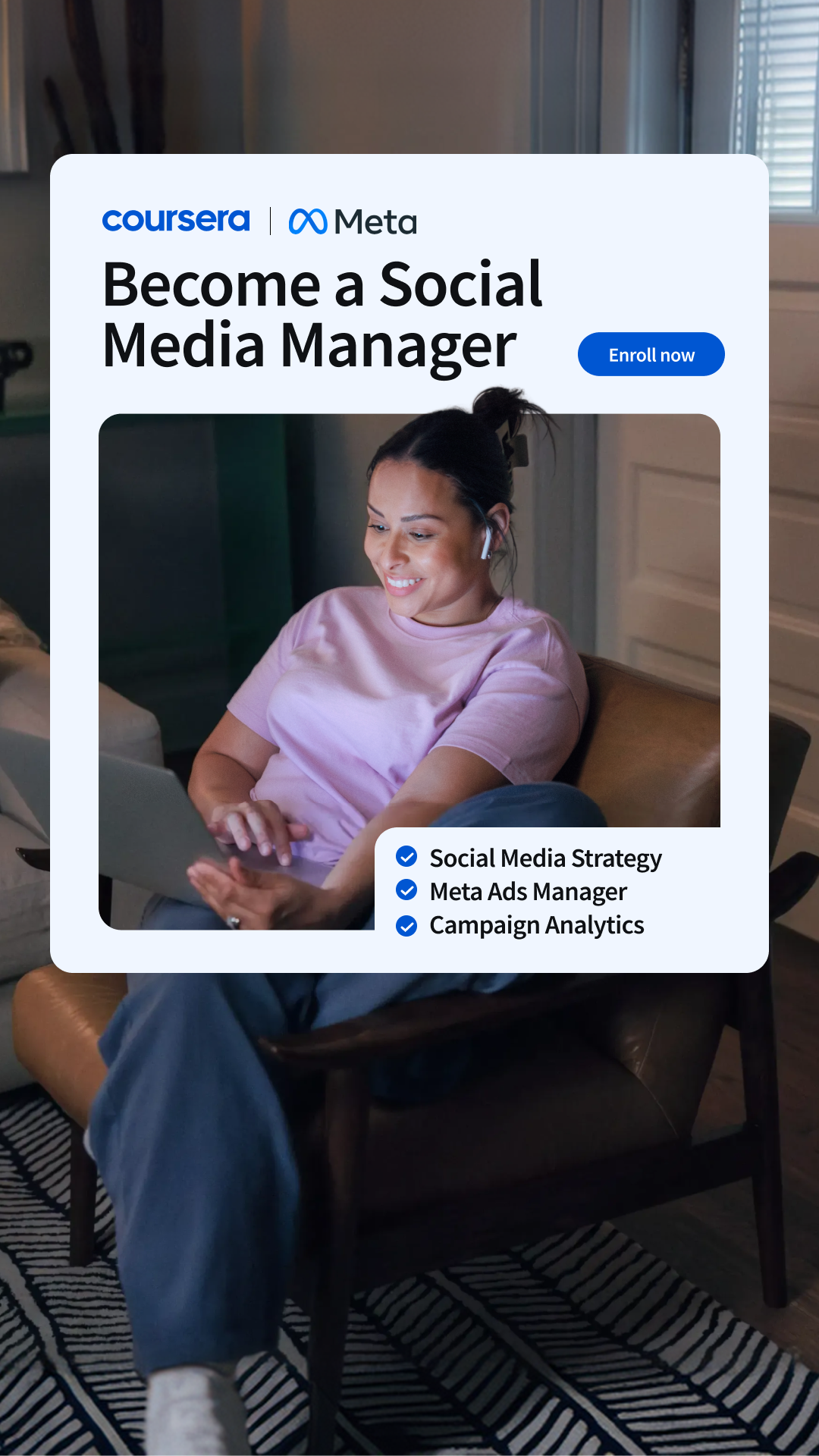 Coursera Facebook ad