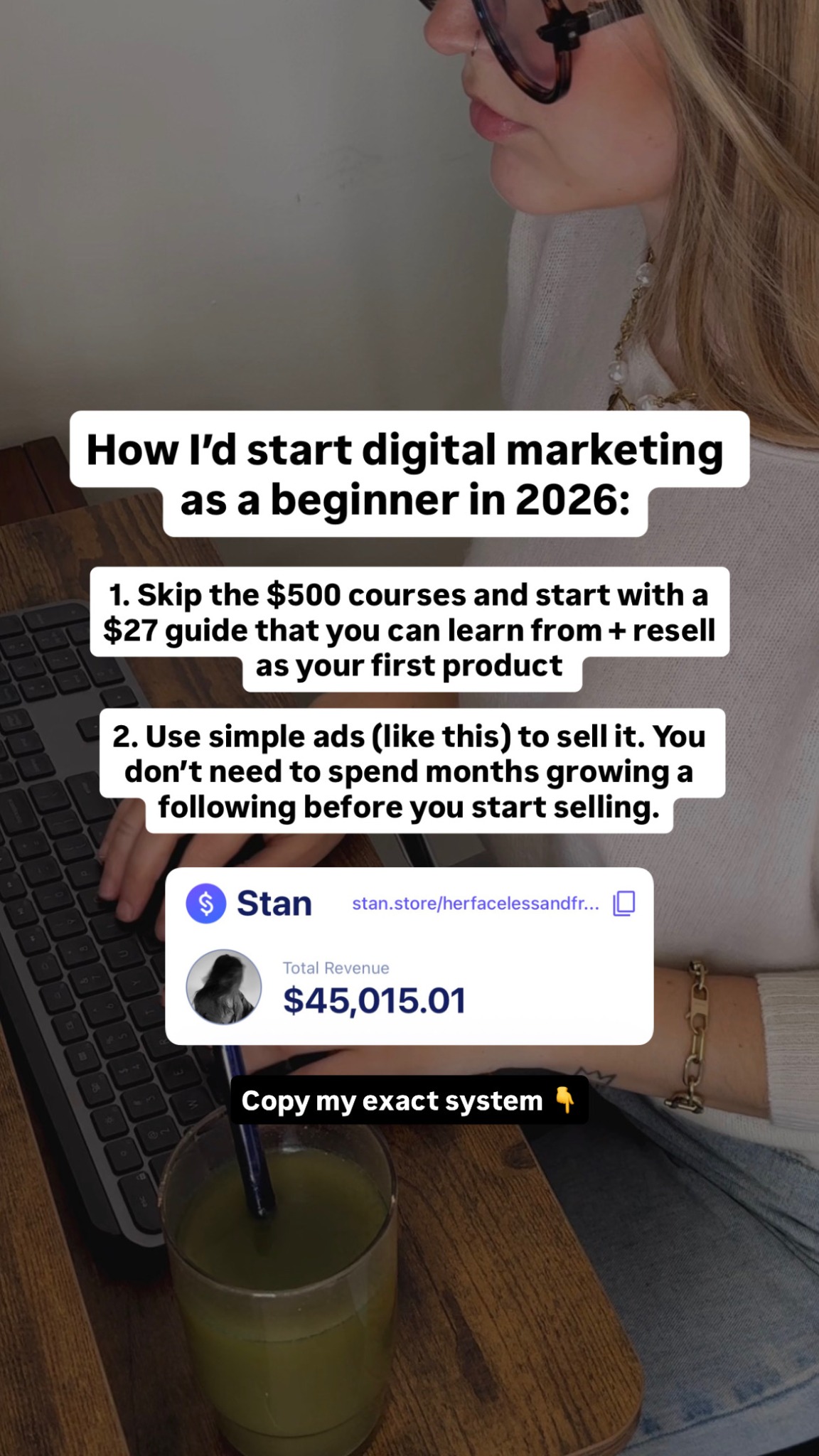 Her Faceless And Free Journey Facebook ad from Feb 16, 2026