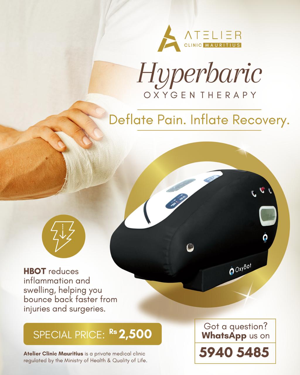 Atelier Clinic Mauritius Facebook ad: Recovering from an injury or surgery?