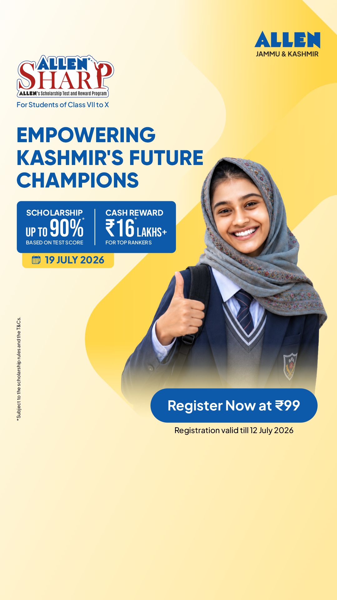 ALLEN Jammu & Kashmir Facebook ad from Jul 6, 2026