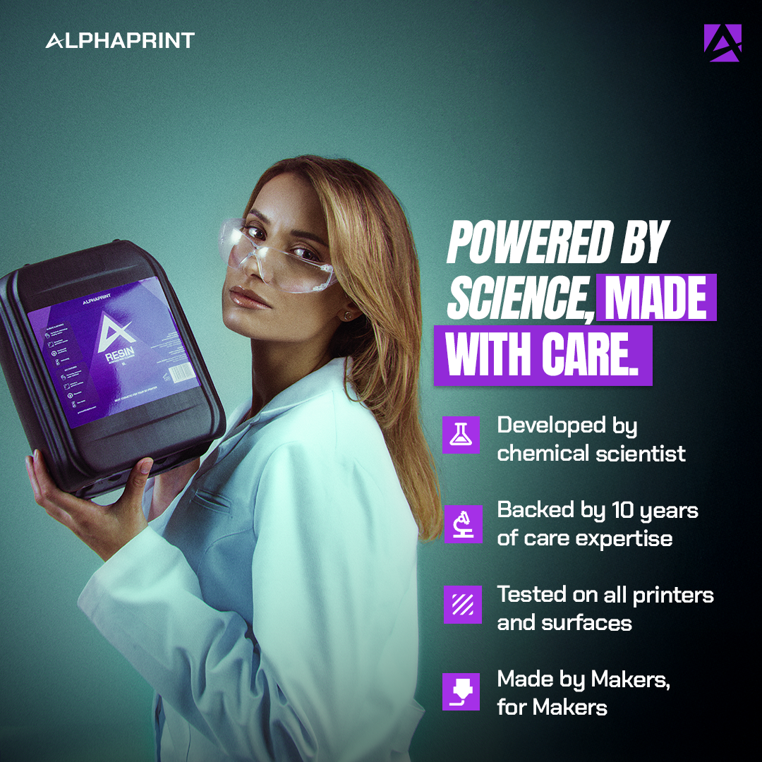 AlphaPrint Facebook ad: Next-gen resin cleaner for perfect results