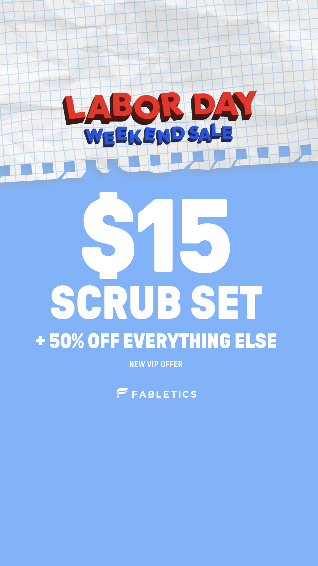 Fabletics Scrubs Facebook ad