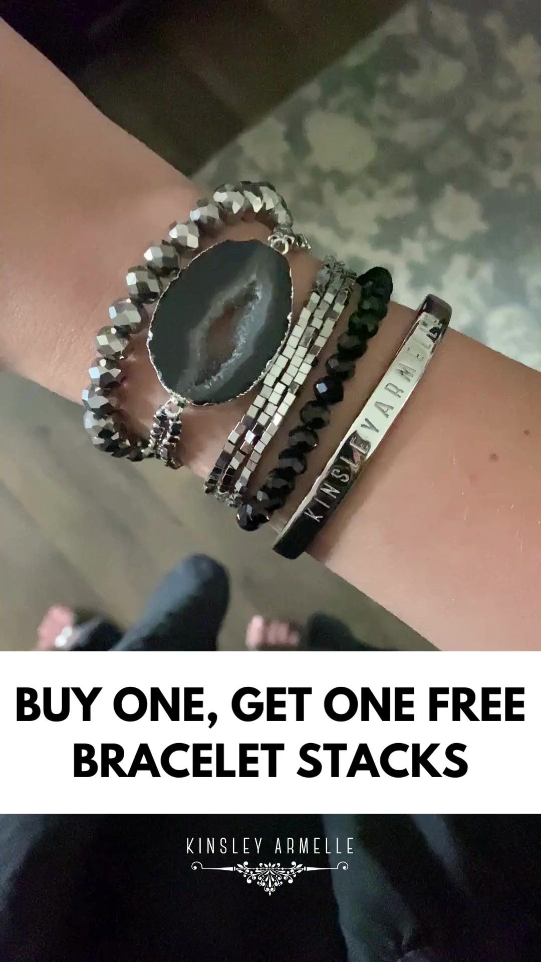 Kinsley Armelle Facebook ad: Buy One, Get One FREE Use Code: STACKBOGO