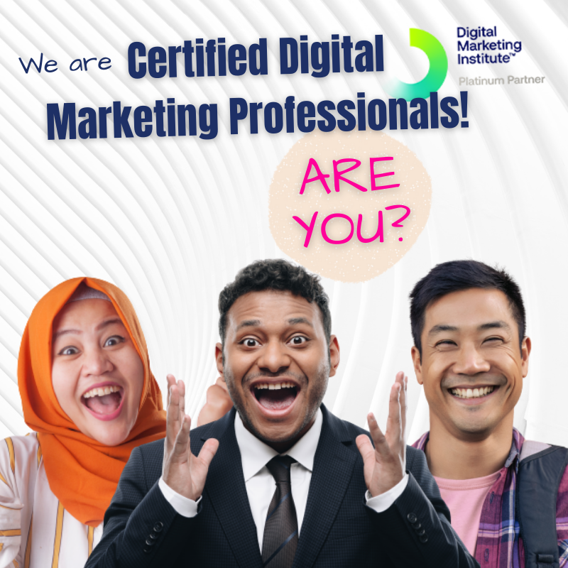 Digital Marketing Institute Malaysia Facebook ad: Be A Certified Digital Marketing Professional Today!