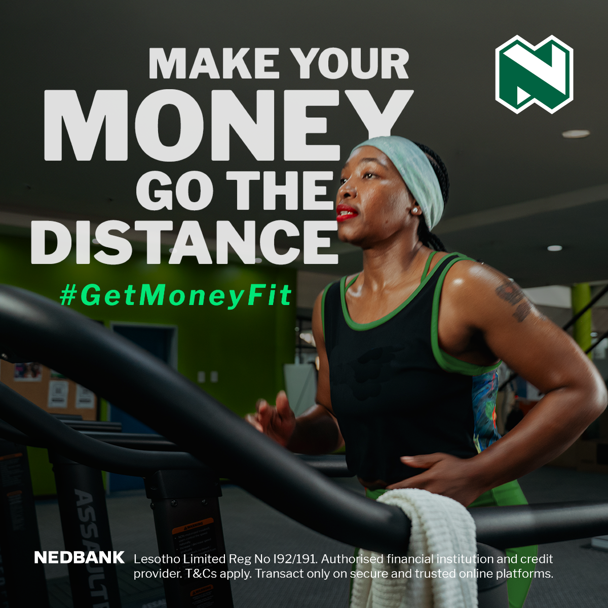 Nedbank Lesotho Facebook ad: #GetMoneyFit today