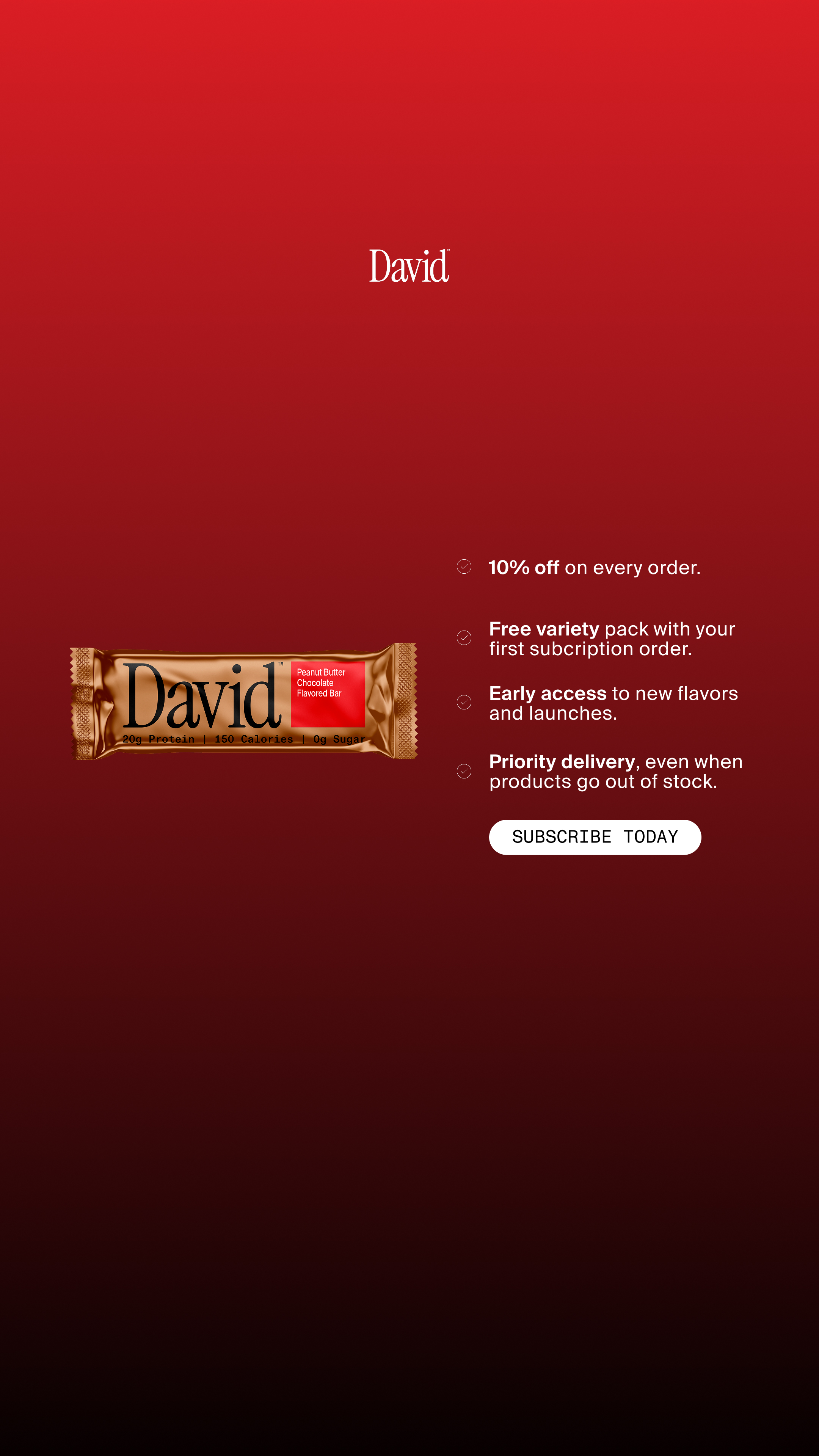 David Protein Facebook ad