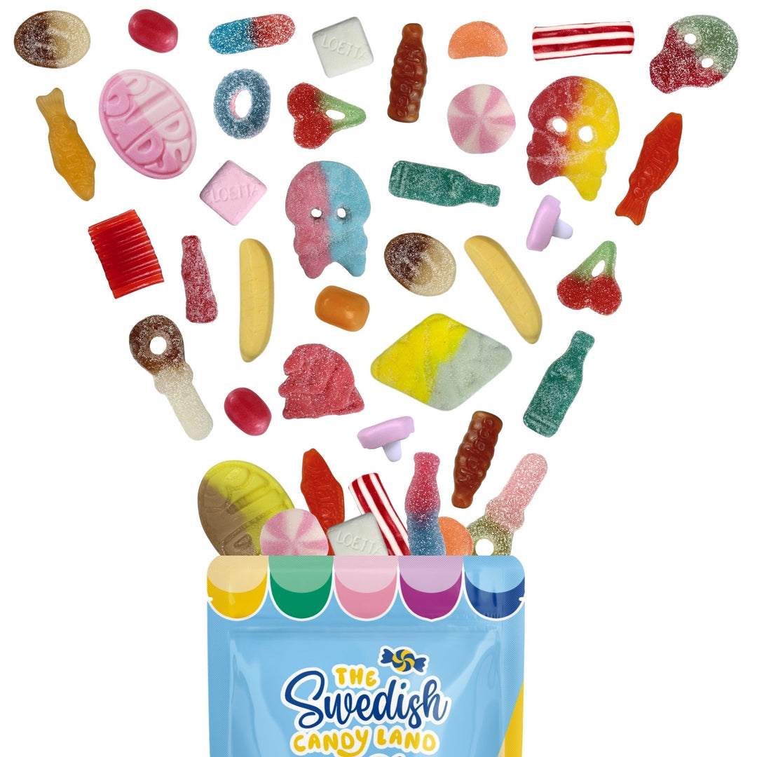 Swedish Candy Land Facebook ad: Summer tastes better with authentic Swedish candy.