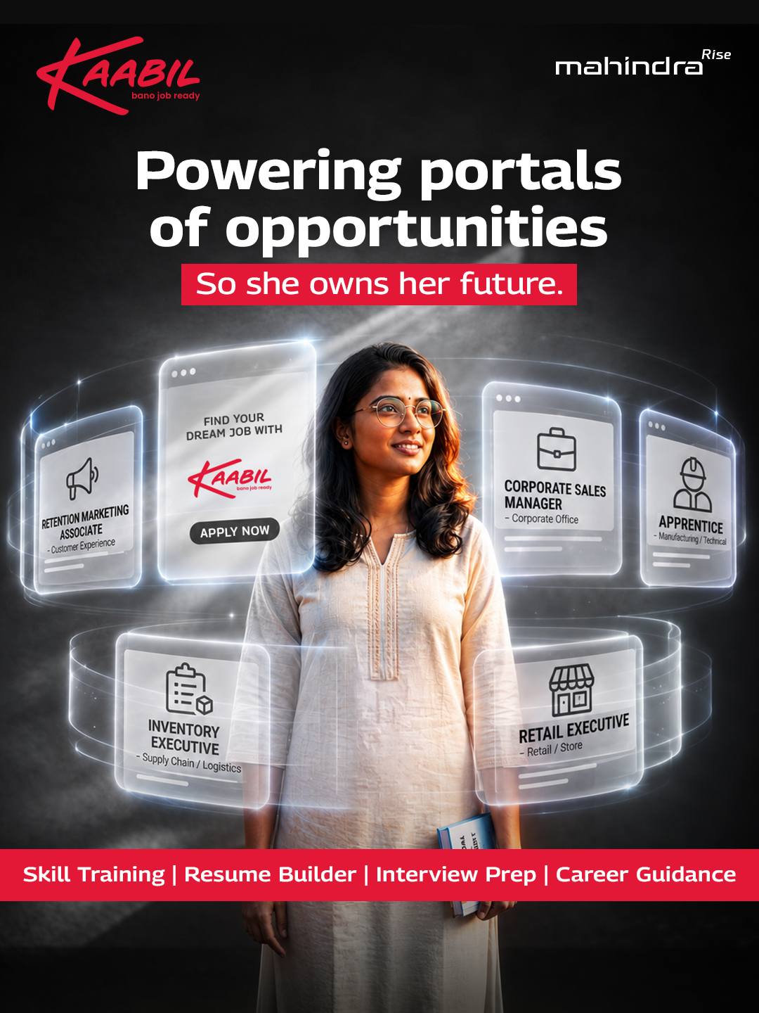 Mahindra Group Facebook ad: Every young woman deserves the opportunity to turn…