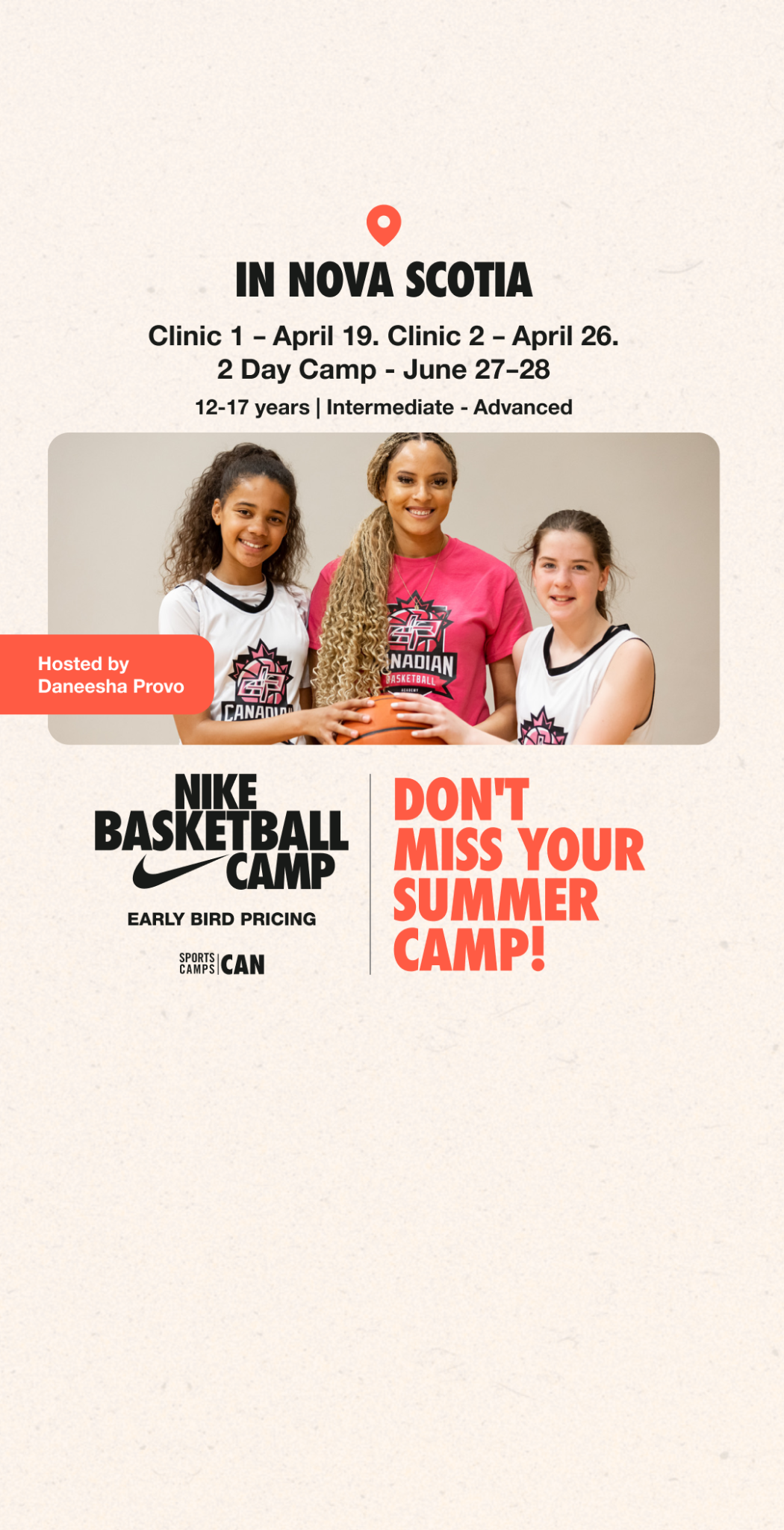 Nike Sports Camps Canada Facebook ad