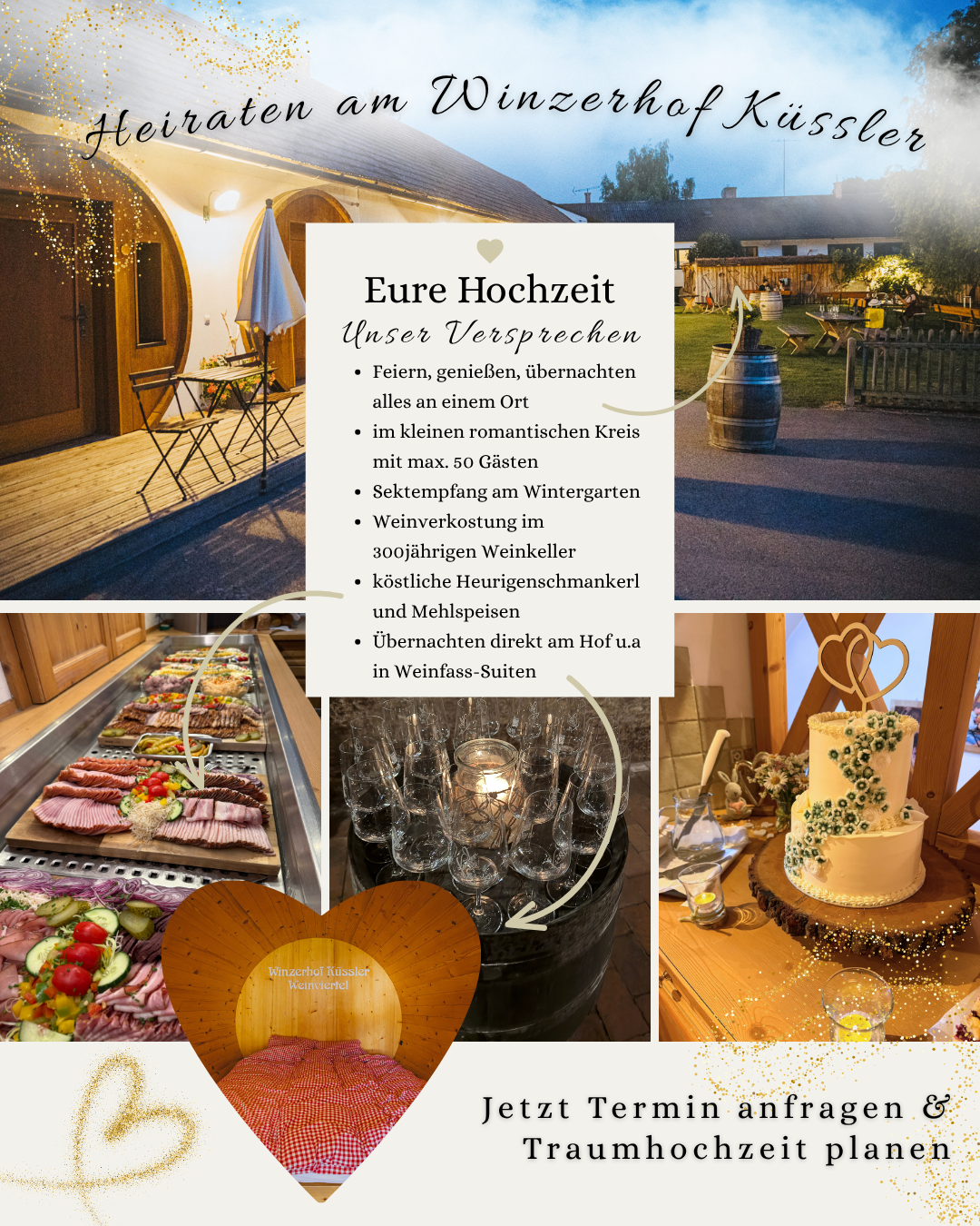 Winzerhof Küssler, Weinviertel Facebook ad: Heiraten & Übernachten am Winzerhof Küssler