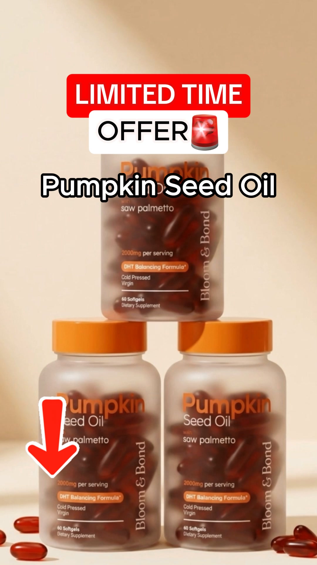 Bloom & Bond Facebook ad: Help Hair Loss Naturally