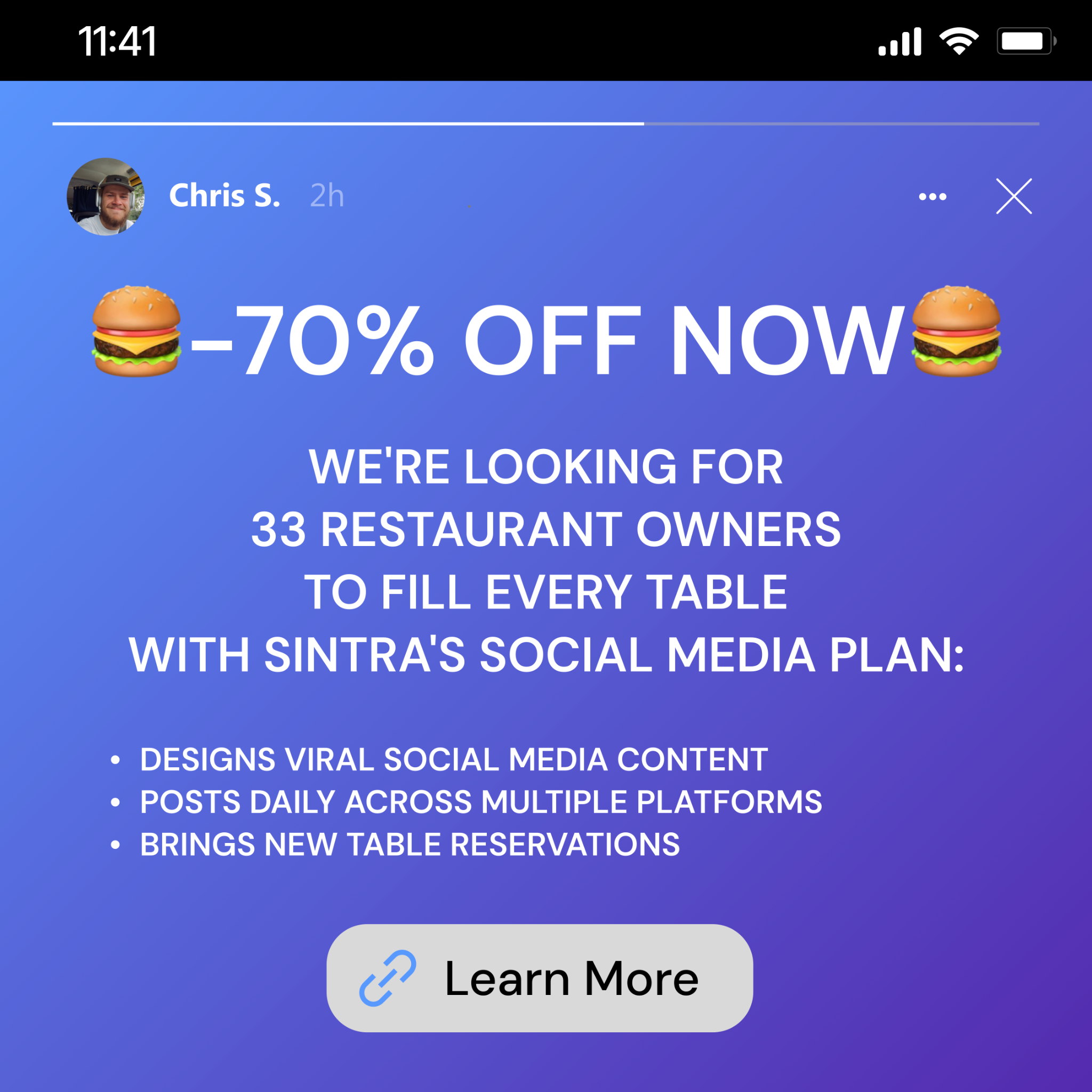 sintra.ai Facebook ad