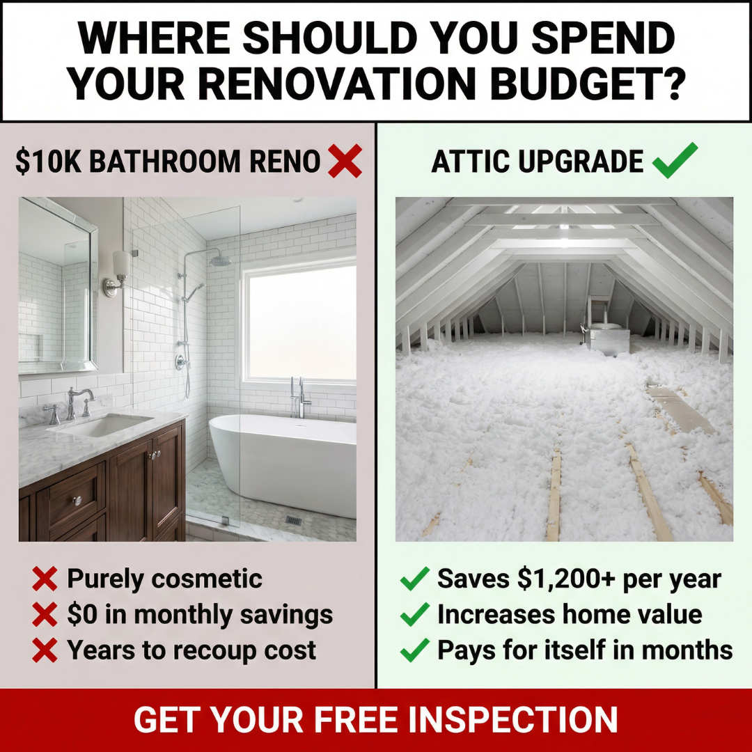 Attic Construction Facebook ad: Have you been thinking about renovating the attic? Here’s…