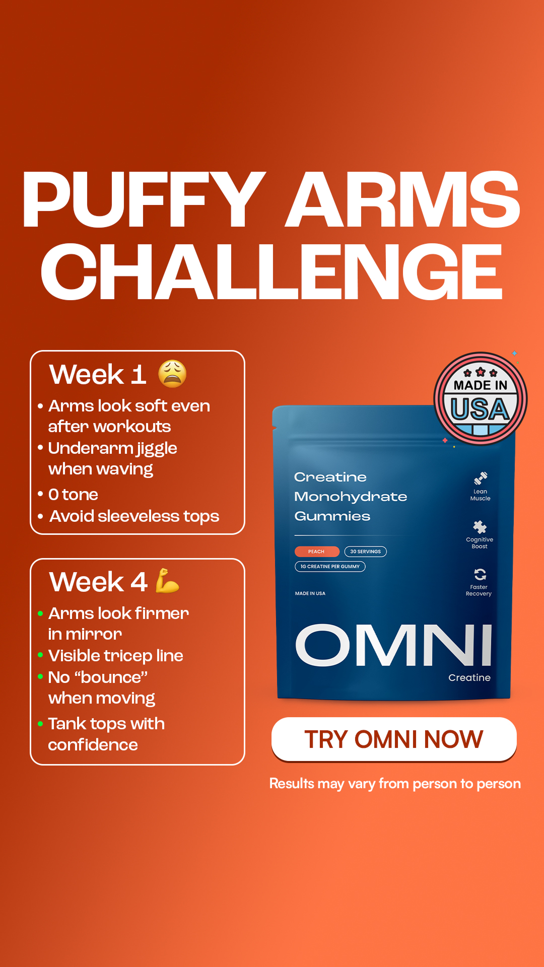 Omni Creatine Facebook ad