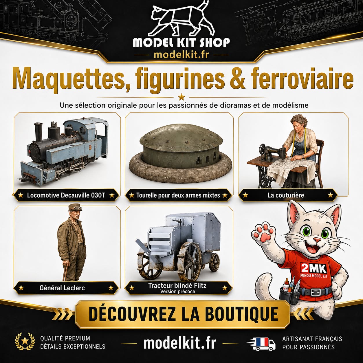 Model Kit Shop Facebook ad: ModelKitShop est né de la passion d’un maquettiste…