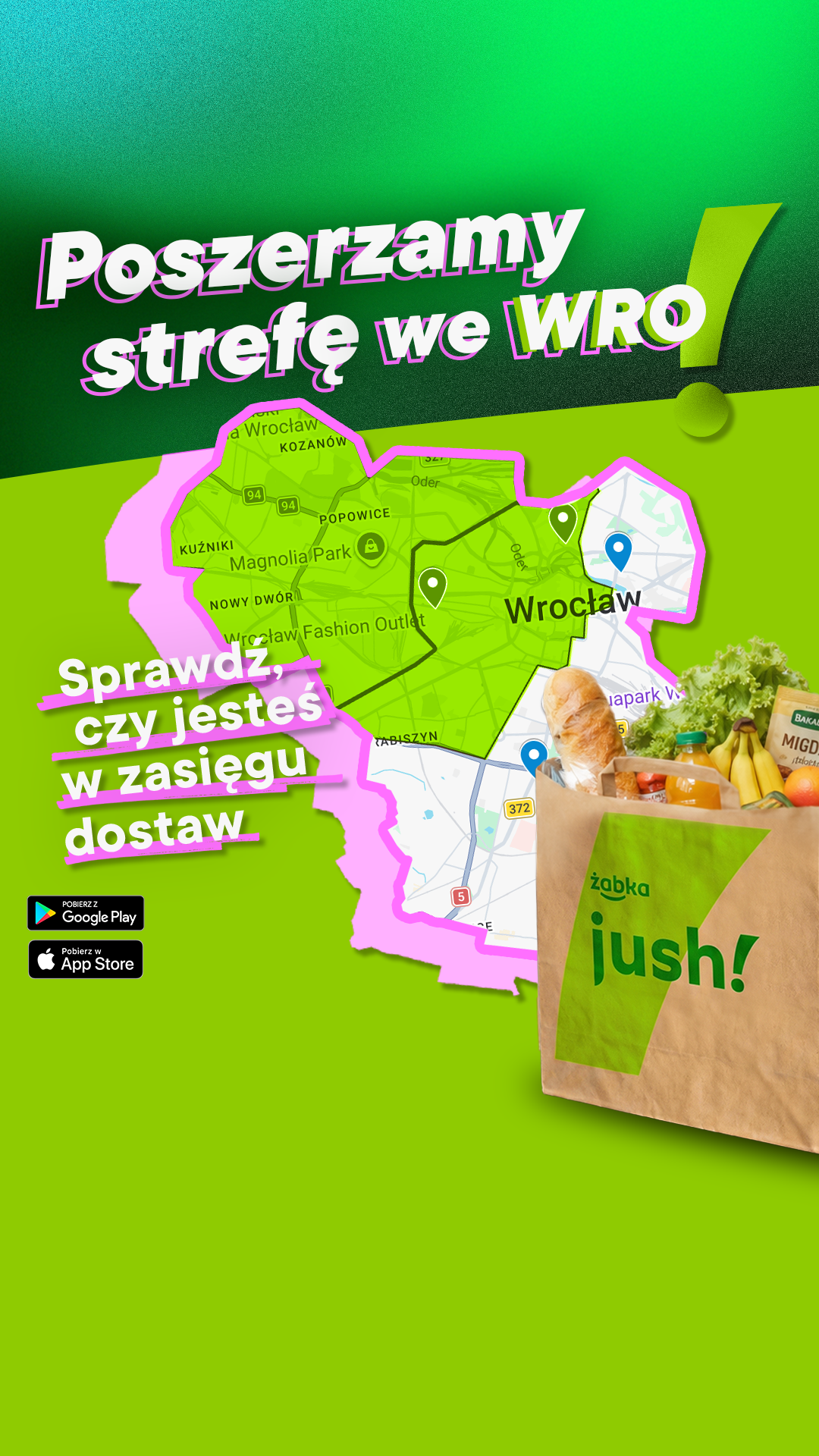 Żabka Jush - zakupy z dostawą Facebook ad