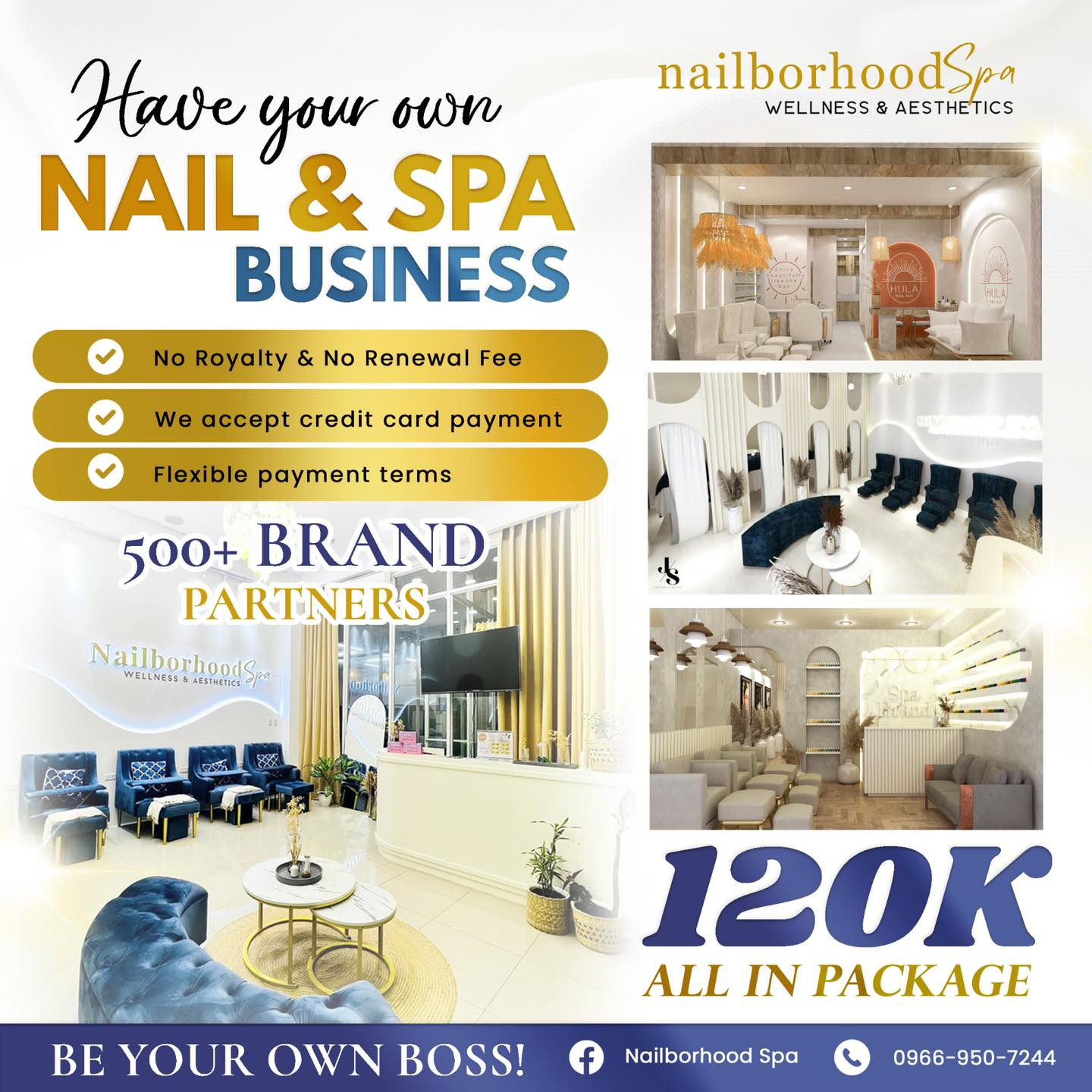Nailborhood International Academy of Beauty and Aesthetics Facebook ad: Have your own Nail & Spa Business for…