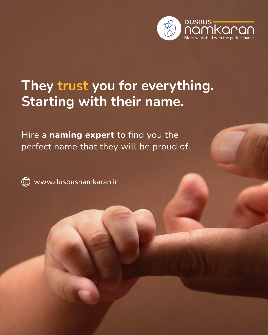 DusBus Namkaran Facebook ad: Choose the perfect name.
