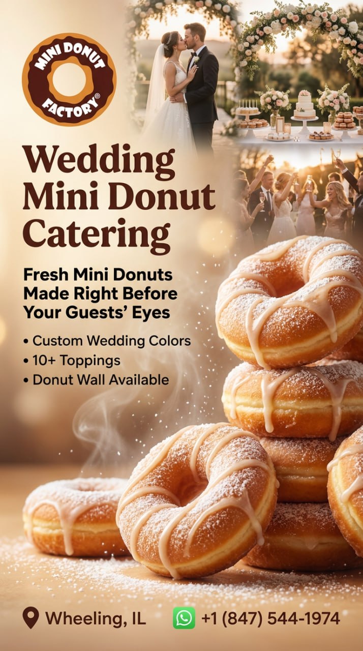 Mini Donut Factory Facebook ad: Custom Donuts For Your Wedding