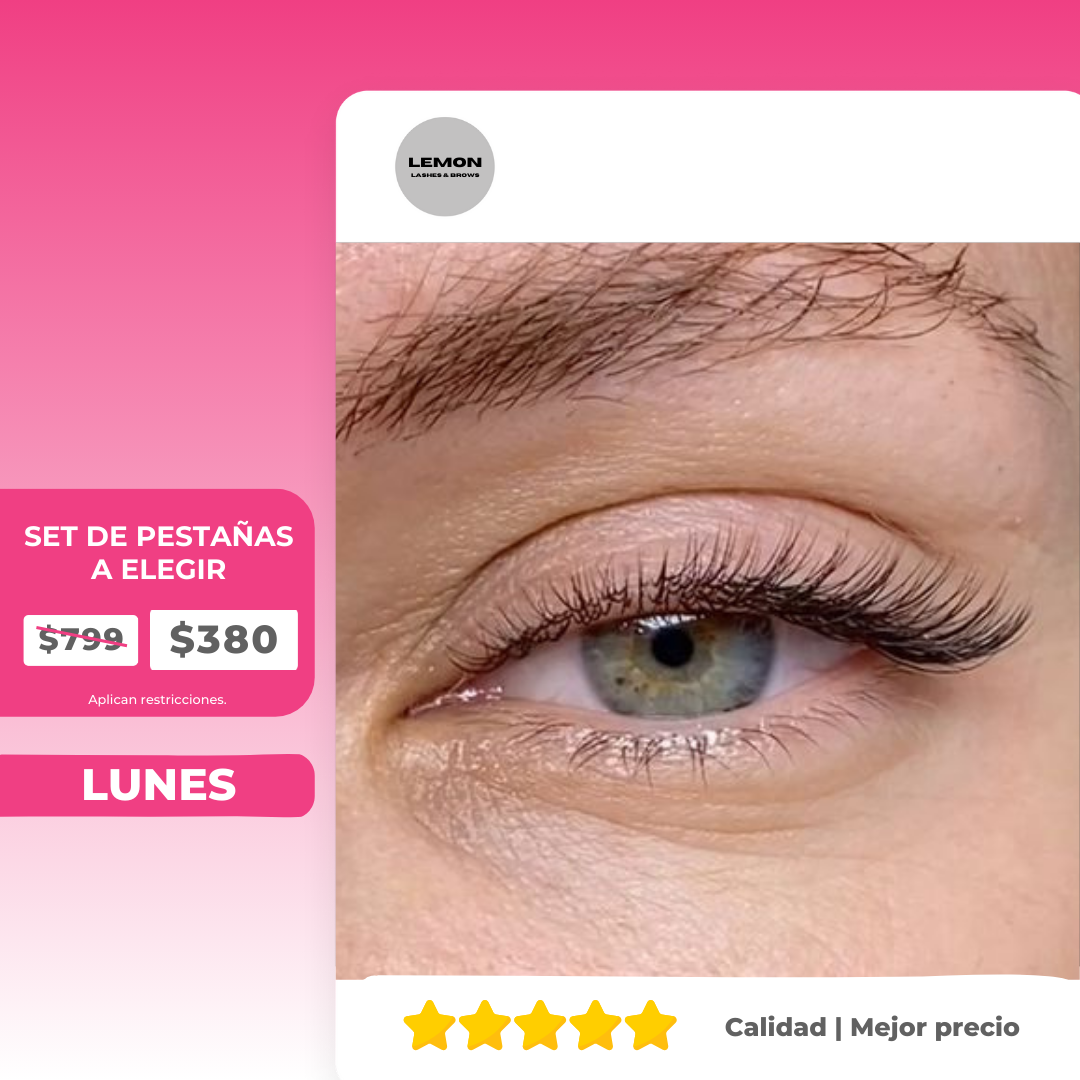 Lemon Lashes & Brows Facebook ad: ¡Promociones de locura!