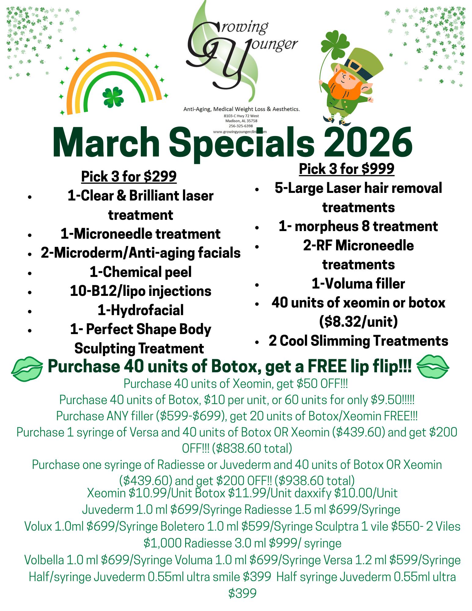 Growing Younger Clinic, LLC Facebook ad: Spring Break is almost here.