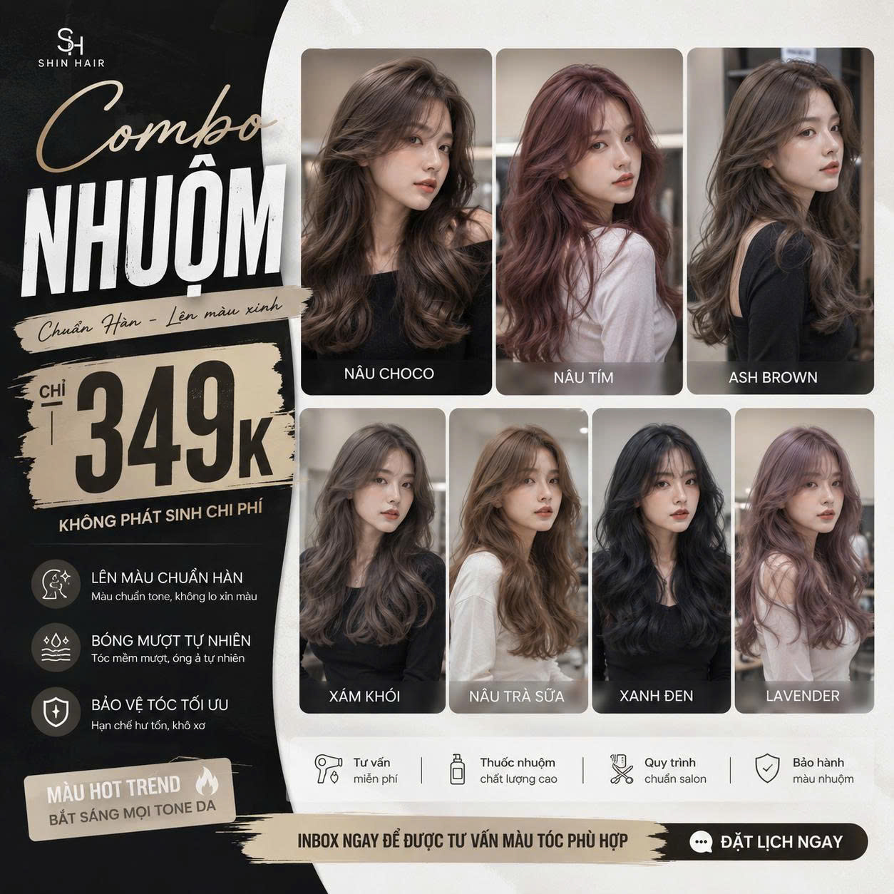 SHIN HAIR 61 Tổ 4 ĐÔNG ANH Facebook ad: Combo trọn gói chỉ 349k