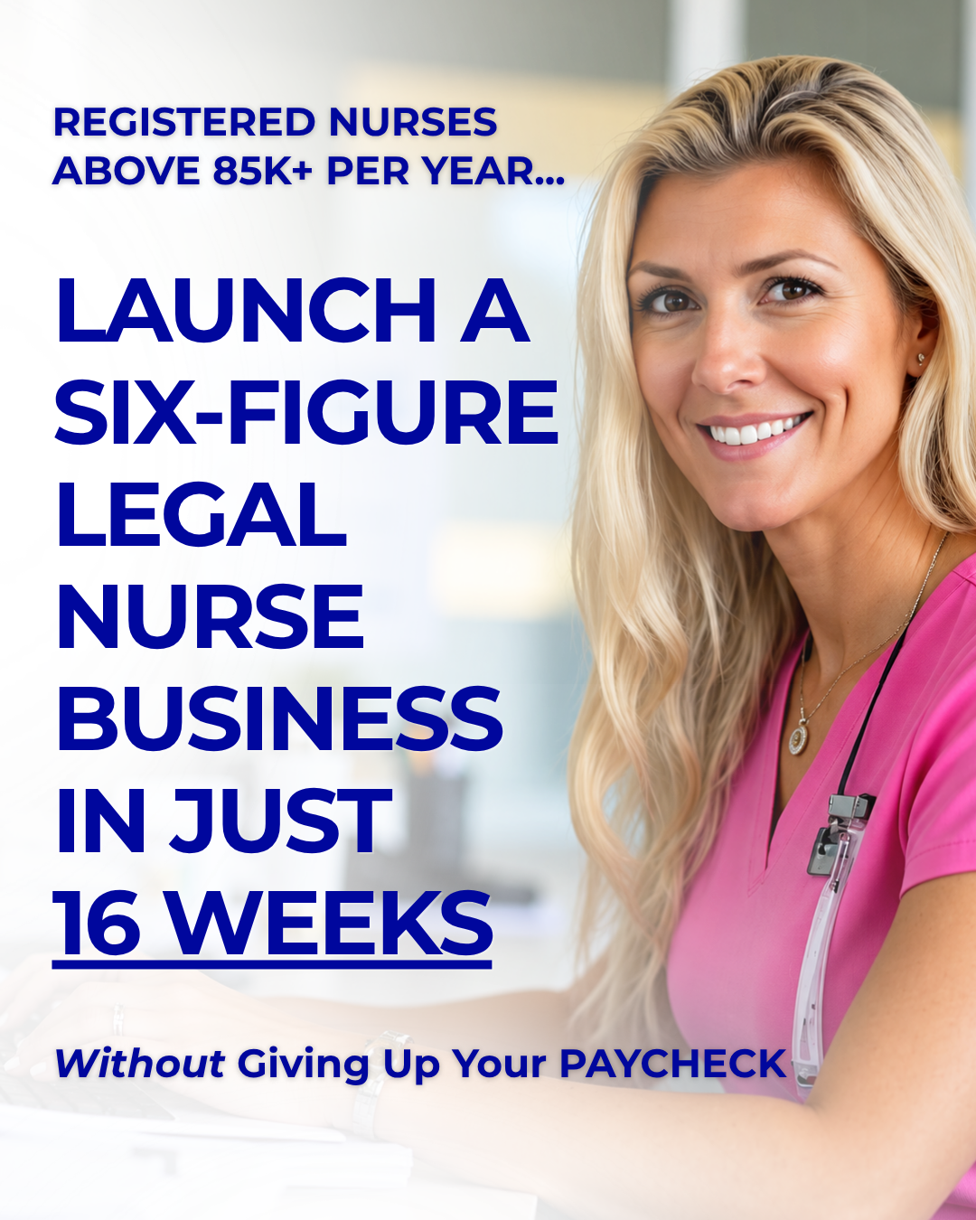 LNC Accelerator Facebook ad: Launch Your Legal Nurse Business in 16 Weeks