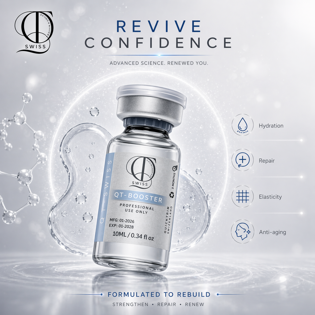 QT swiss Facebook ad: Not all skin treatments deliver real regeneration…