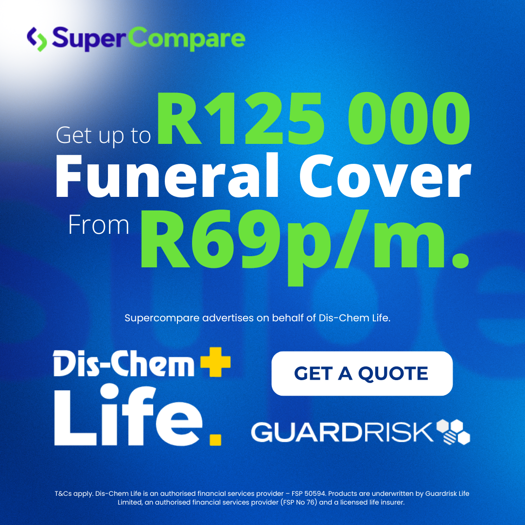 Super Compare Facebook ad: Funeral Cover Up to R125 000 from R69pm*