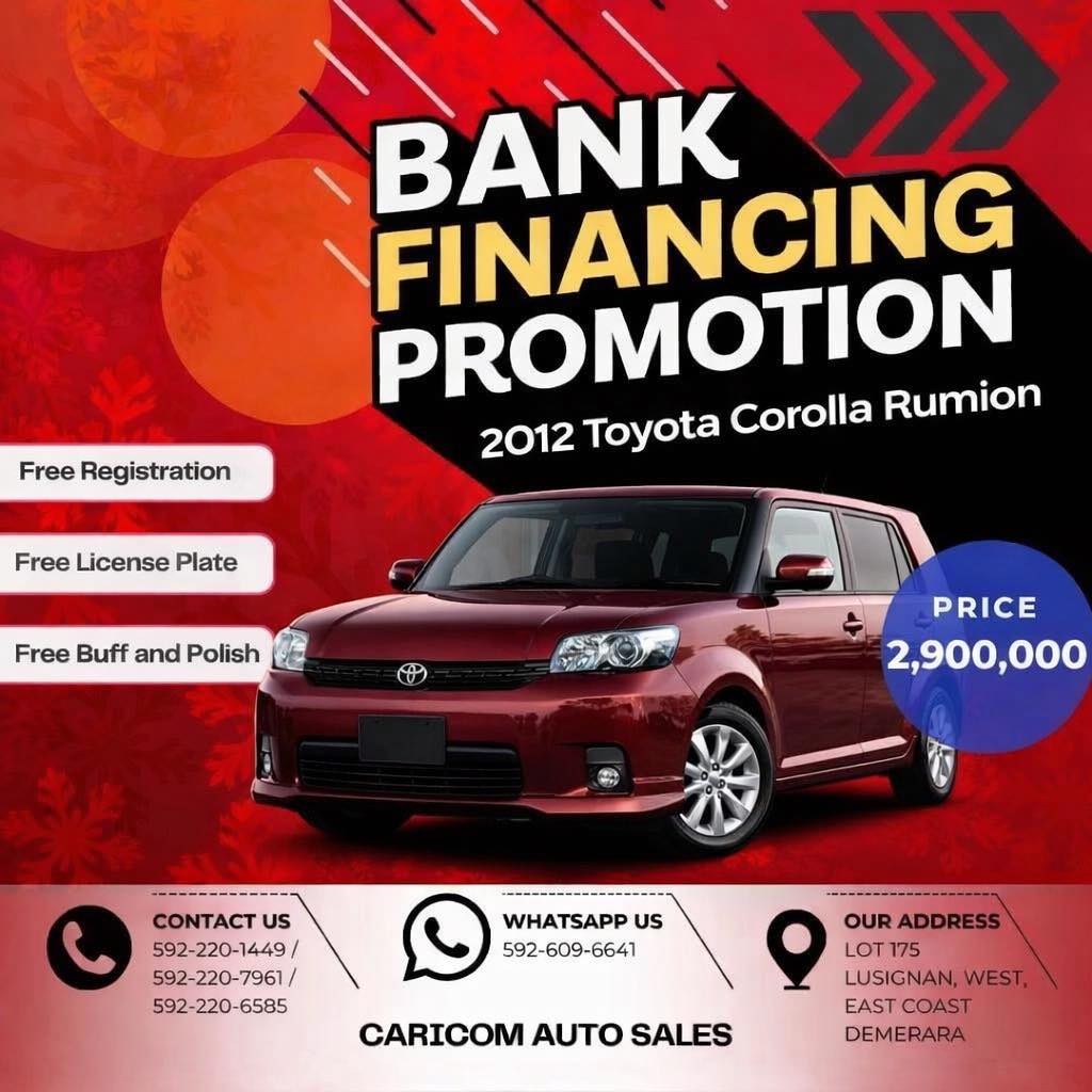 Caricom Auto Sales Facebook ad