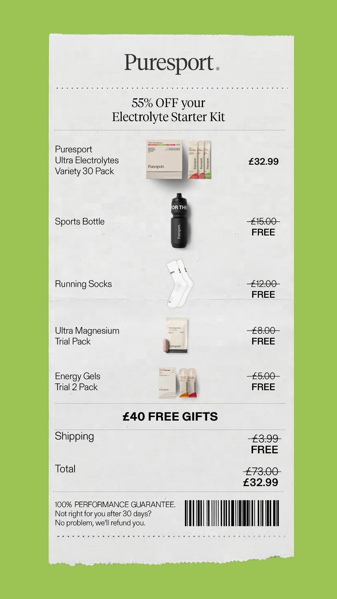 Puresport Facebook ad