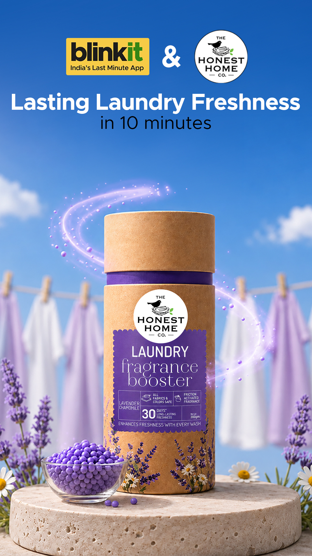 The Honest Home Company Facebook ad: Lavender Love in Every Load