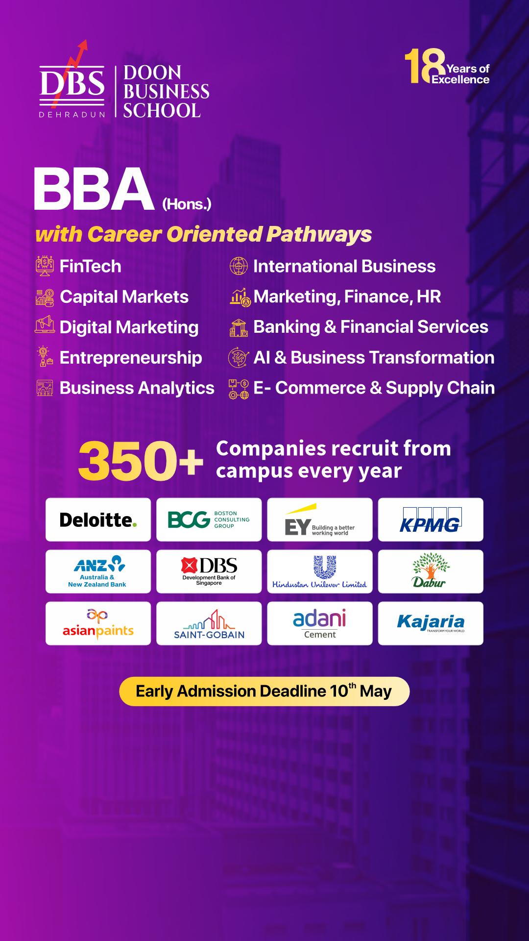 Doon Business School Facebook ad