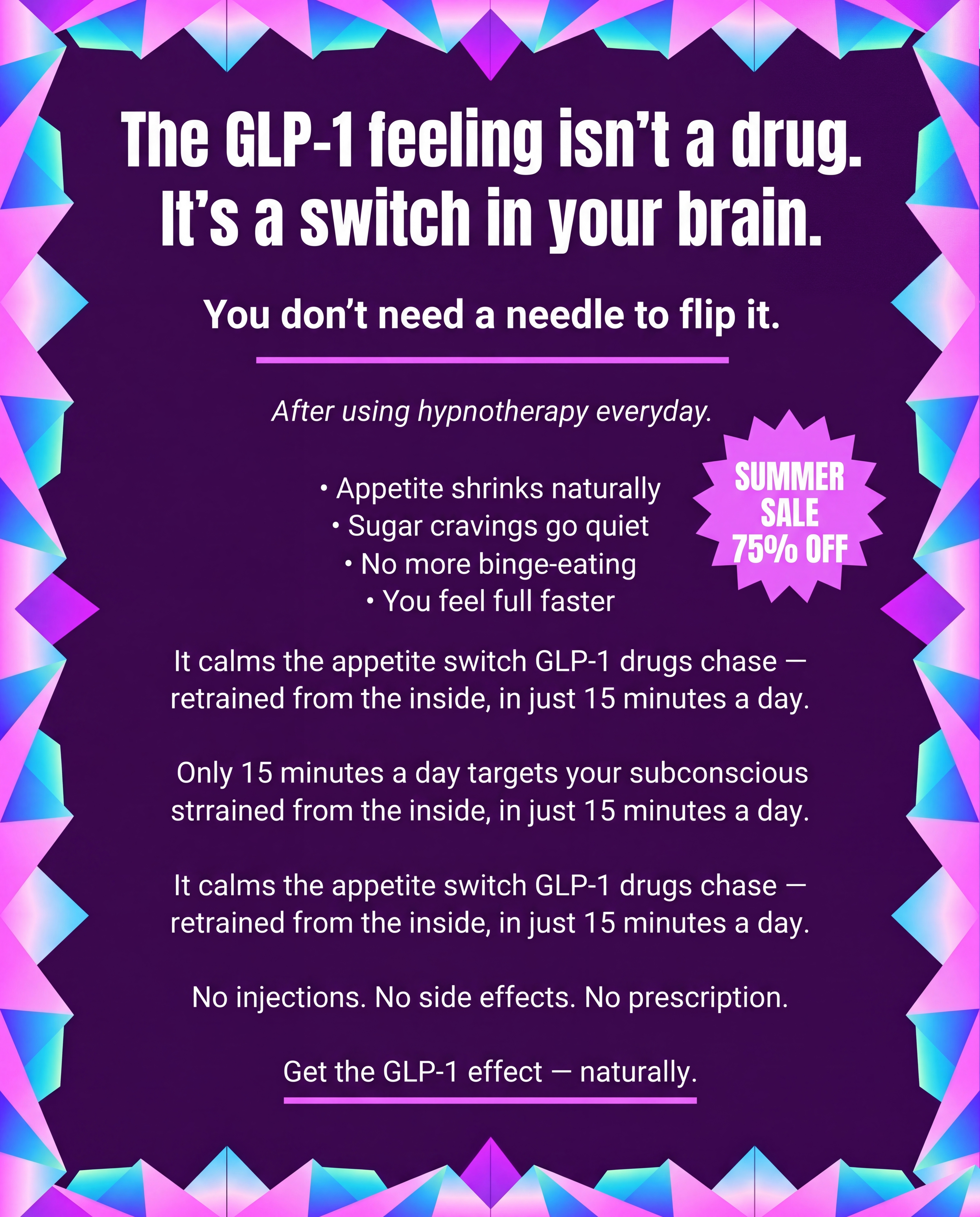 Hypnozio: power of hypnotherapy Facebook ad