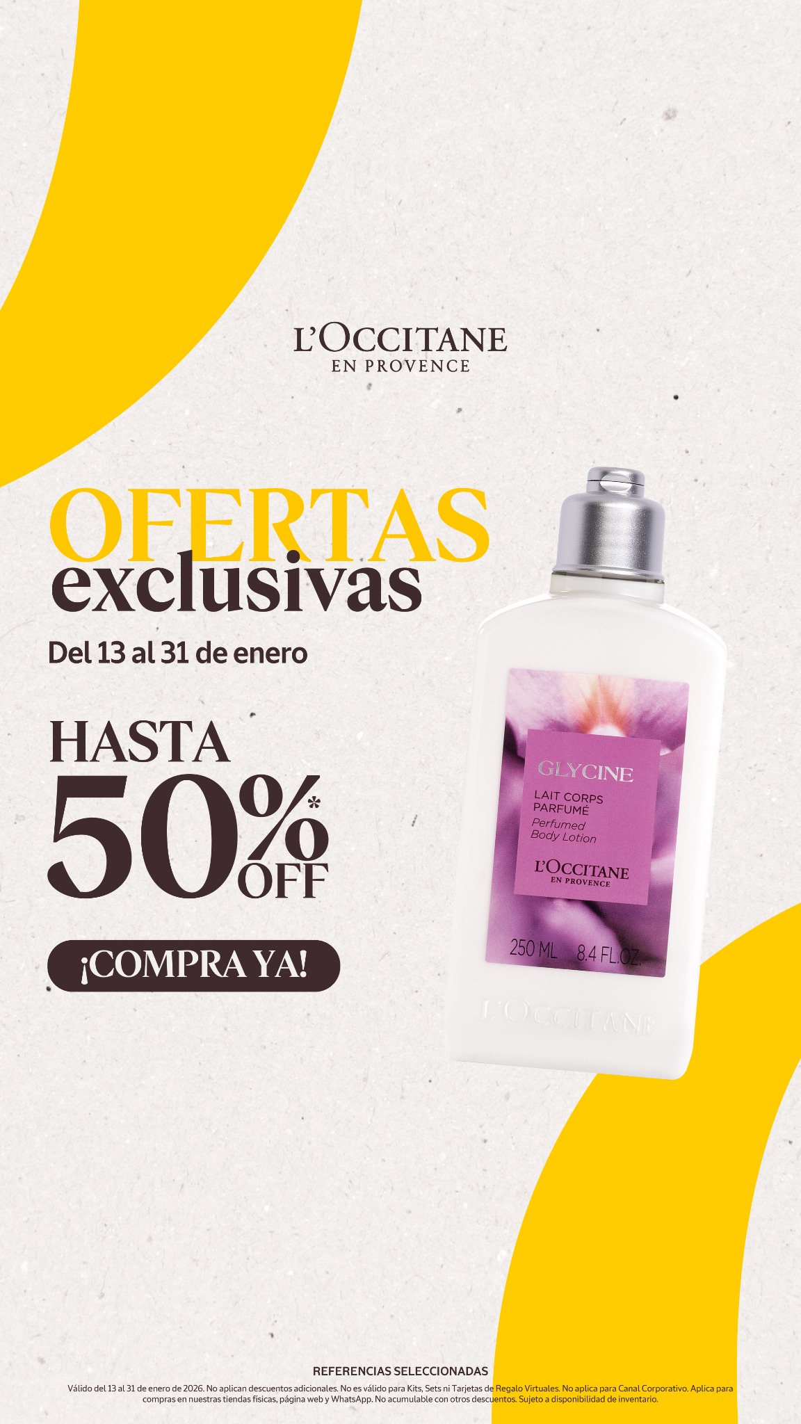 L'OCCITANE en Provence Facebook ad from Jan 14, 2026