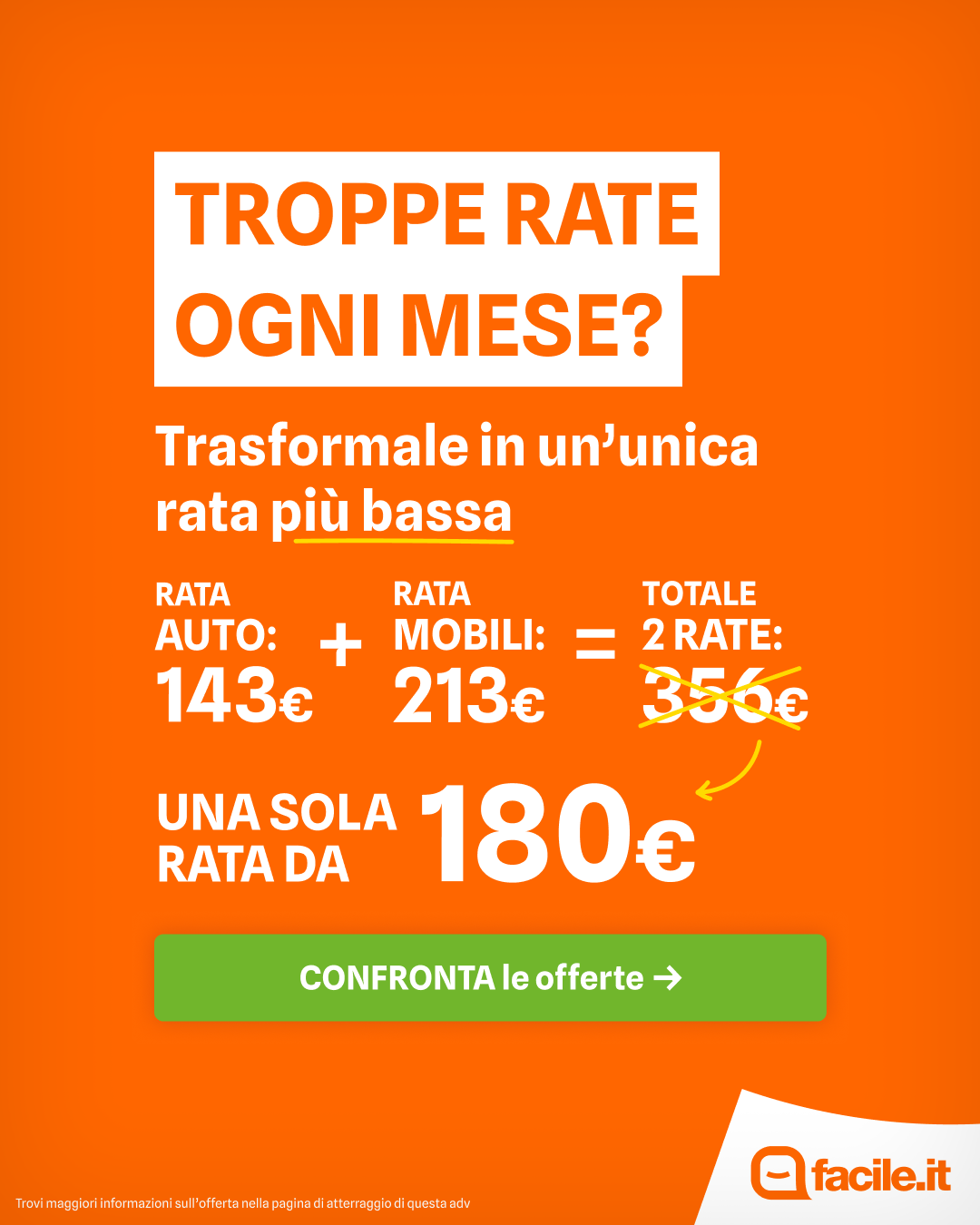 Facile.it Facebook ad: Vai alle Offerte
