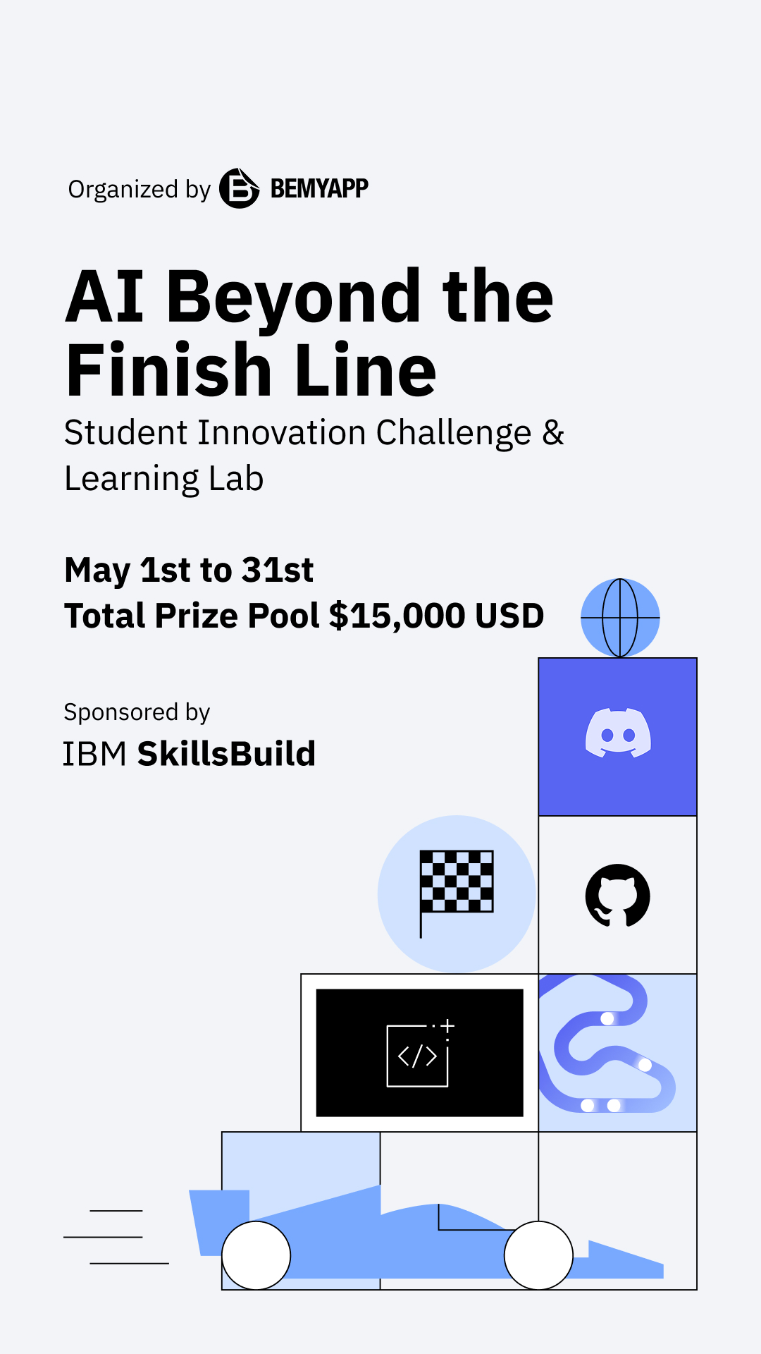 BeMyApp Facebook ad: Build AI Solutions to Win $15,000