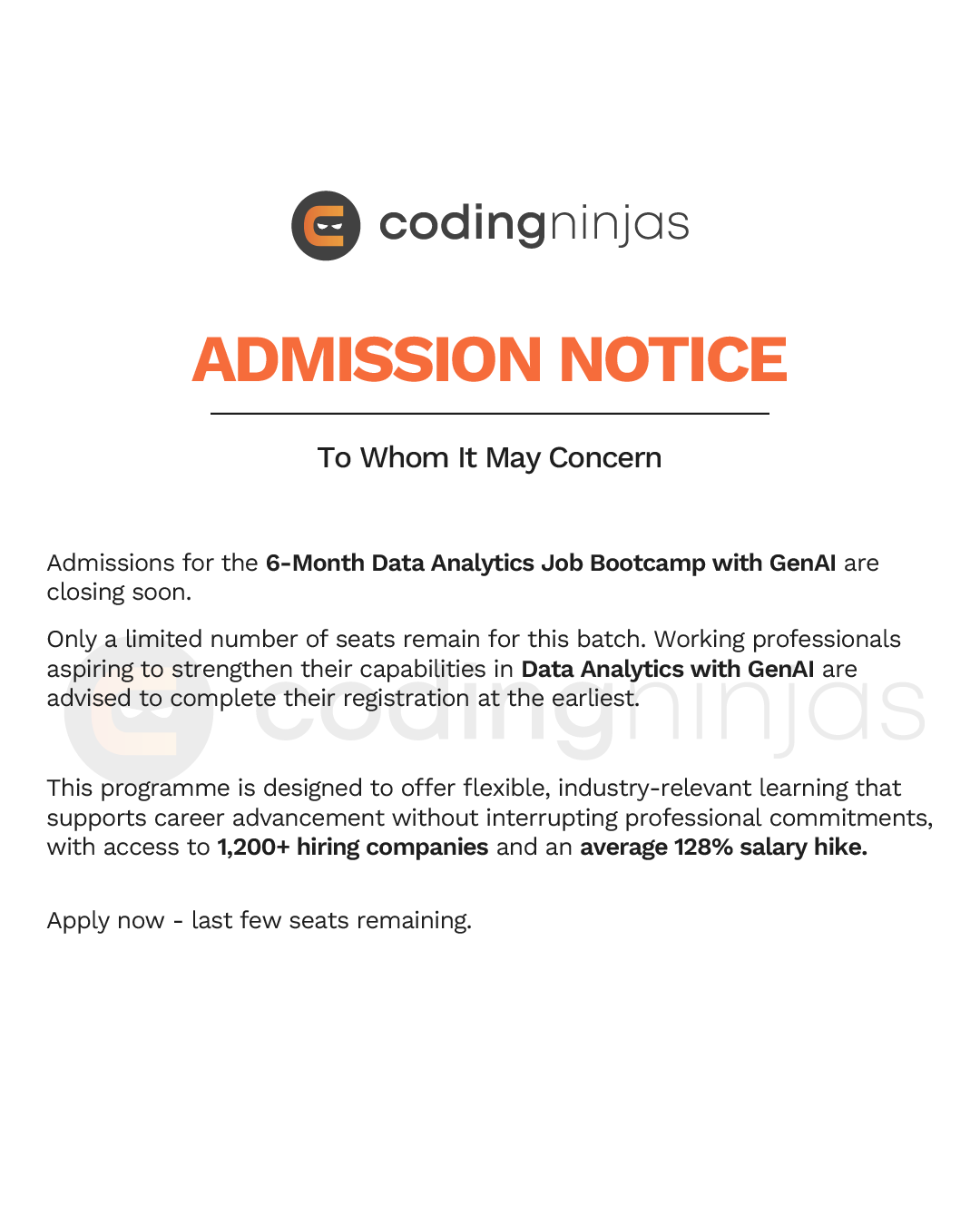 Coding Ninjas Facebook ad: Book 1:1 Counselling Session Now!