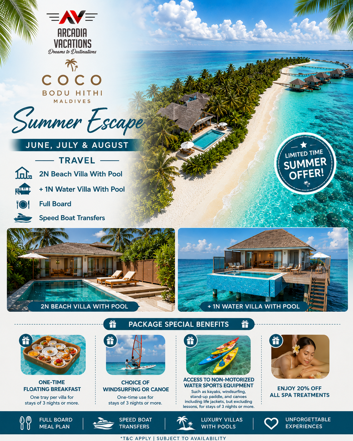 Arcadia Vacations Facebook ad