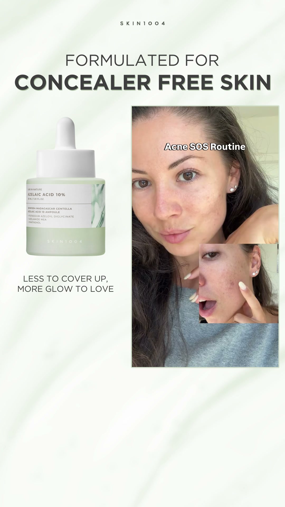 SKIN1004 Facebook ad: Less to Cover Up, More Glow to Love