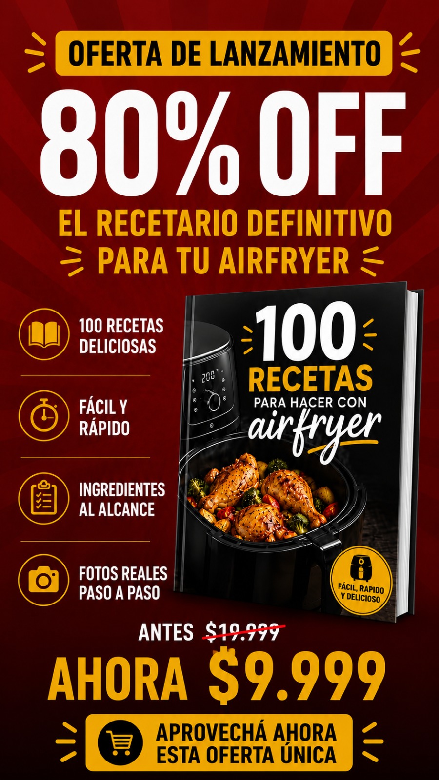 Recetas Airfryer Facebook ad from Jul 31, 2026