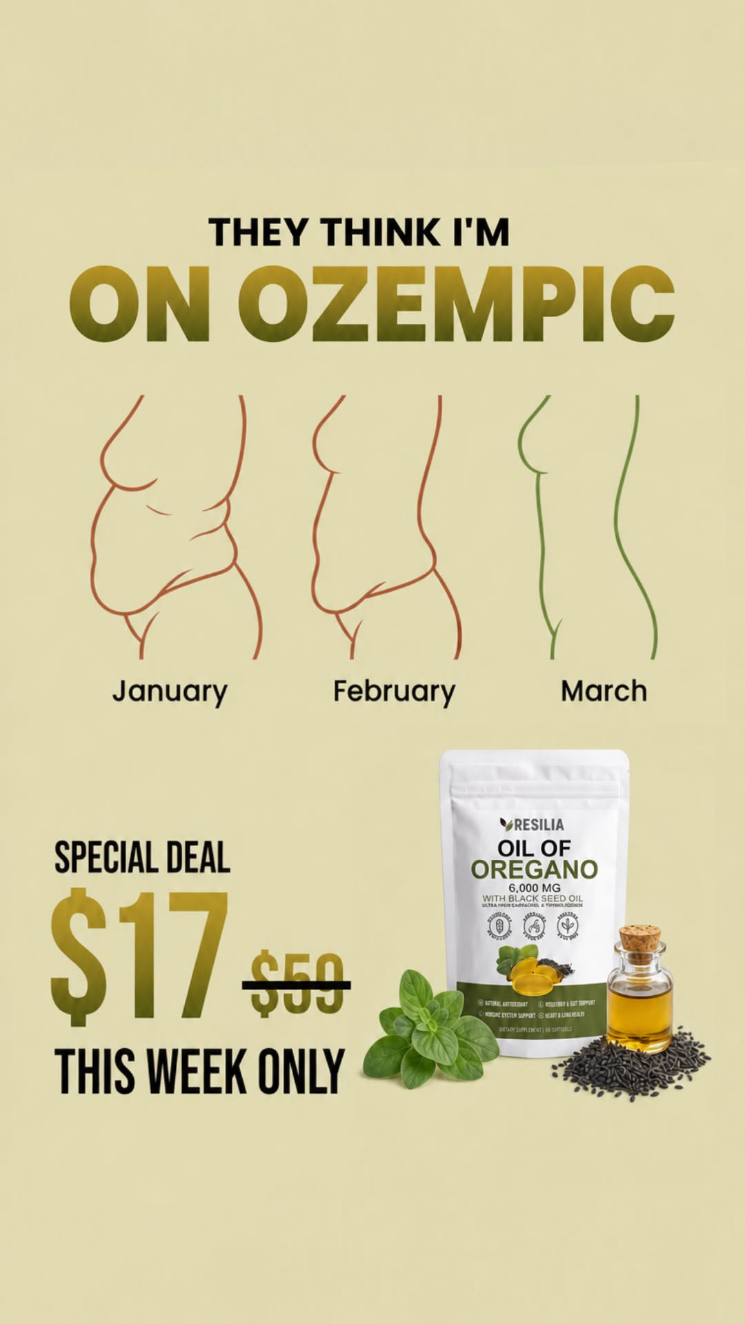 Belly Better Daily Facebook ad: Oregano Oil, Finally Done Right