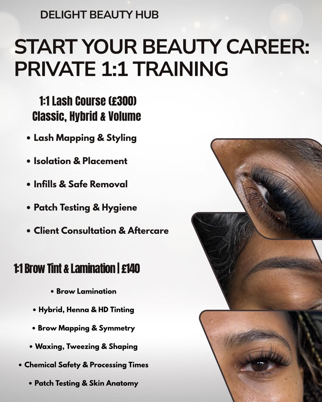 Delights Beauty Hub Facebook ad: Start your career in the beauty industry with…