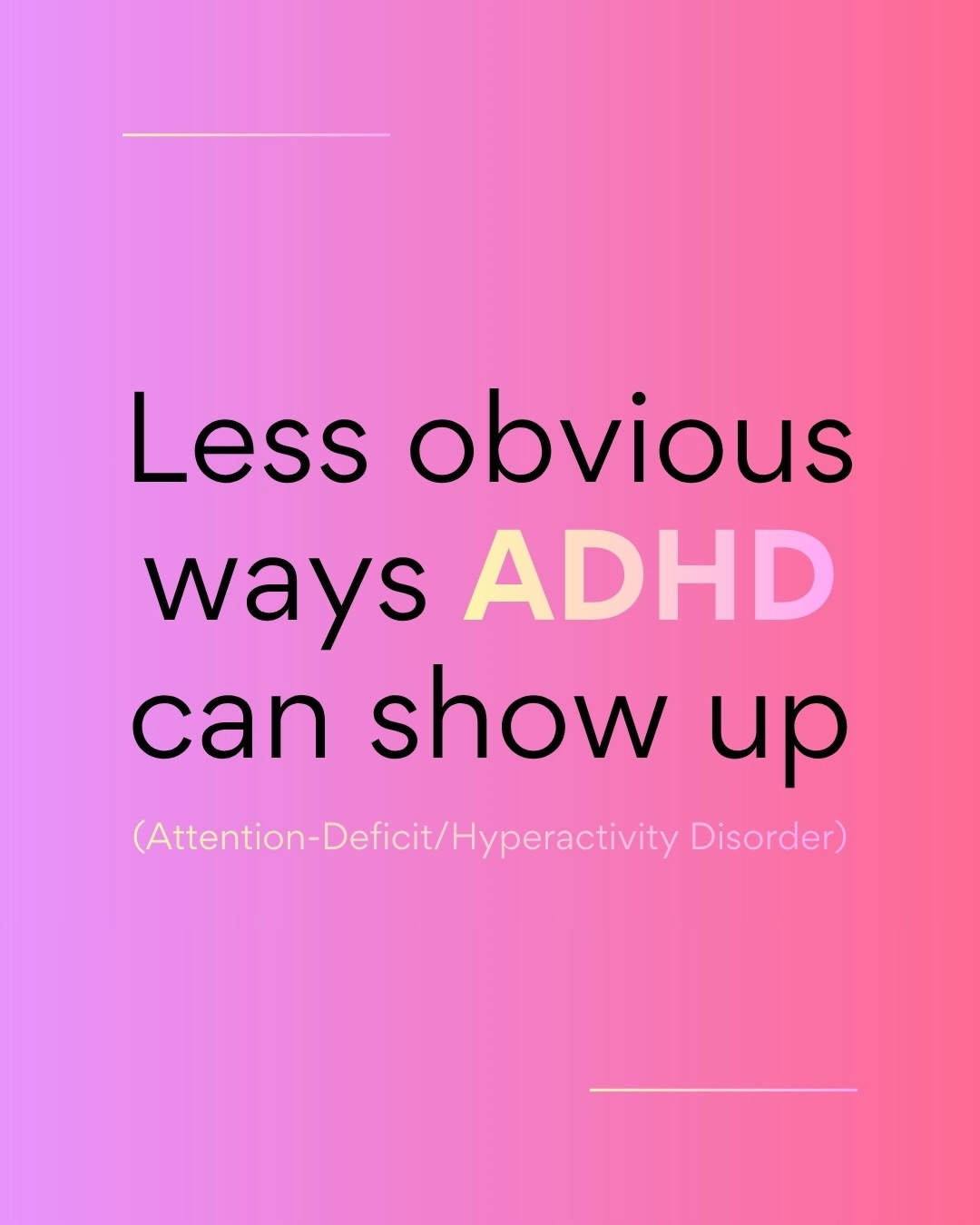 HyperResilient Facebook ad: Less obvious ways ADHD can show up