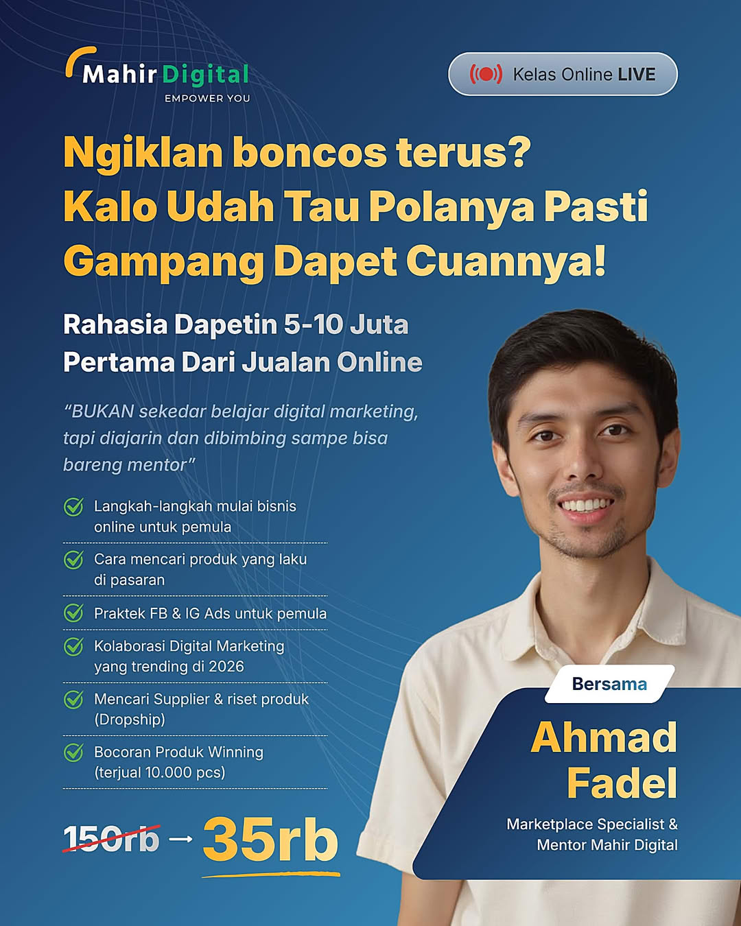 Akademi Mahir Digital Umum Facebook ad: ๐๐๐๐ข๐ง๐๐ซ ๐๐ฉ๐๐ฌ๐ข๐๐ฅ ๐๐๐ฉ๐๐ญ ๐-๐๐ ๐๐ฎ๐ญ๐โฆ