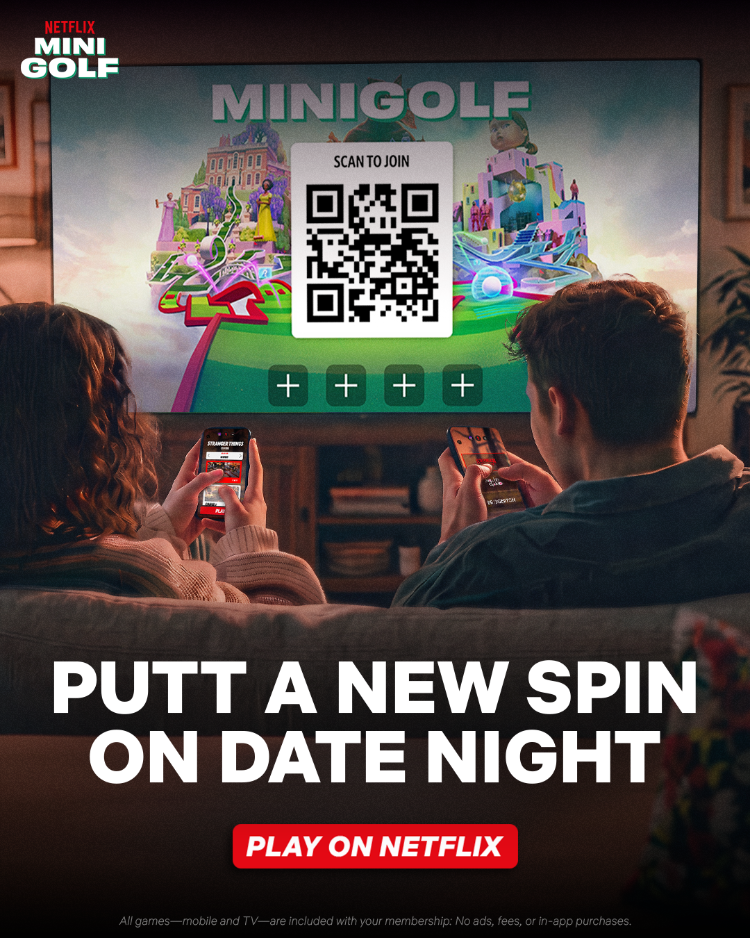 Netflix Games Facebook ad: Fancy a Round?