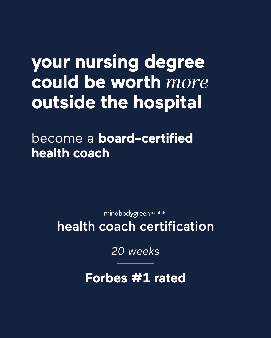mindbodygreen Institute Facebook ad