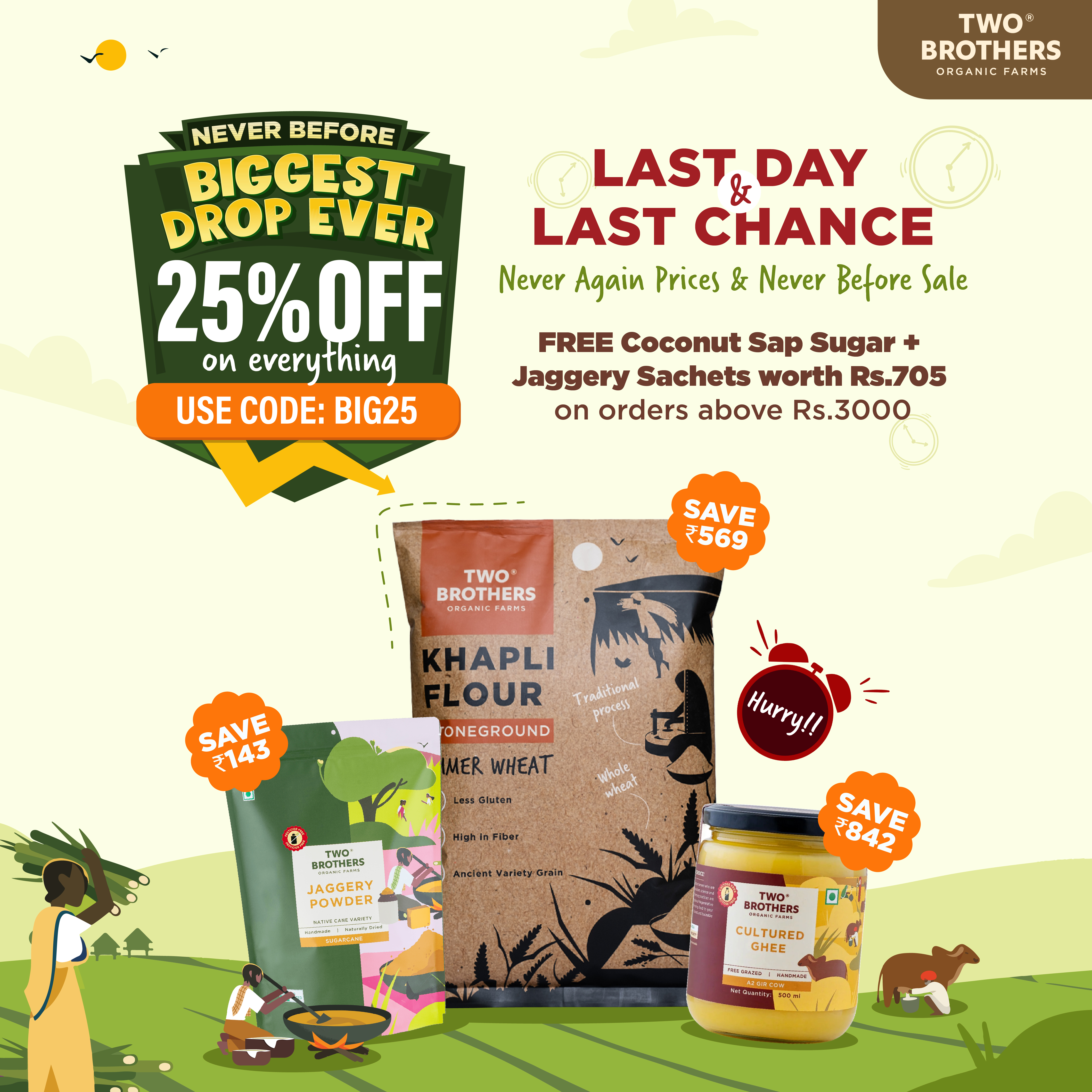 Two Brothers Organic Farms Facebook ad